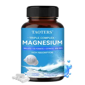 Taoters Triple Complex Magnesium Health Supplement,Supports joint and nerve health, Supports heart health,120 Capsuls