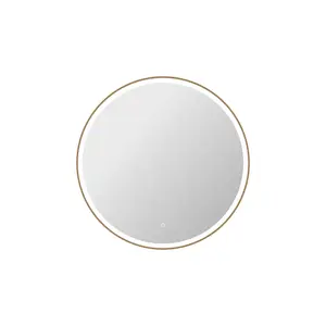 Elegant Kitchen & Bath MRE6B39SG 39 in. Round LED Front & Backlit Wall Mirror, Satin Gold