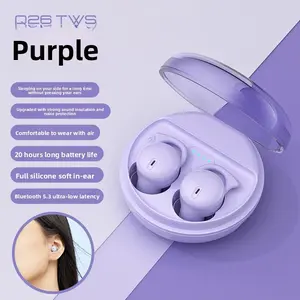 Invisible Earbuds for Side Sleepers, Comfortable Noise-Canceling Bluetooth-compatible 5.3 Wireless In-Ear Headphones, Noise Cancelling Headset, Wireless Music Earphones
