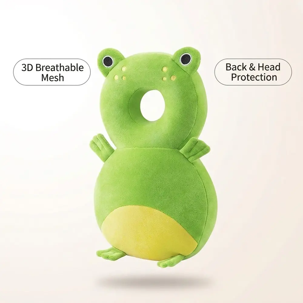 RENFUGUI Cute Turtle Baby Head Protector Backpack Cushion for Falling Backwards, 3D Breathable Mesh Toddler Safety Pillow, Adjustable Baby Walking Helper Headrest, Hardwood Floor Safety Gear, First Steps Essential Baby Shower Gift