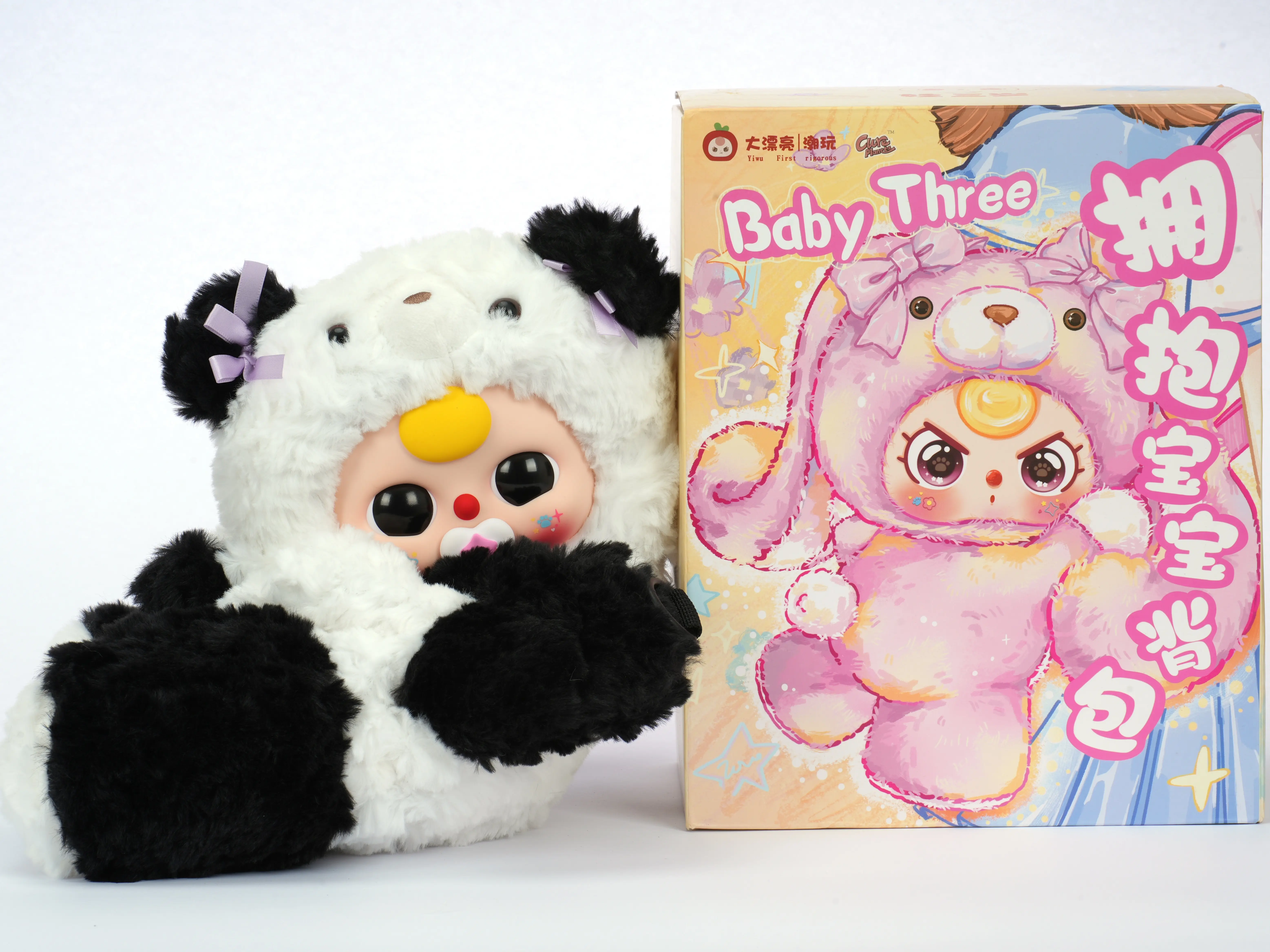 BB3 Sweet & Cute Hug Series 400% Plush Backpack Blind Box, Unisex Collectible Toy, Multi-Use Pack with 1 Mini Secret Figure, Collectibles, Plush Fabric