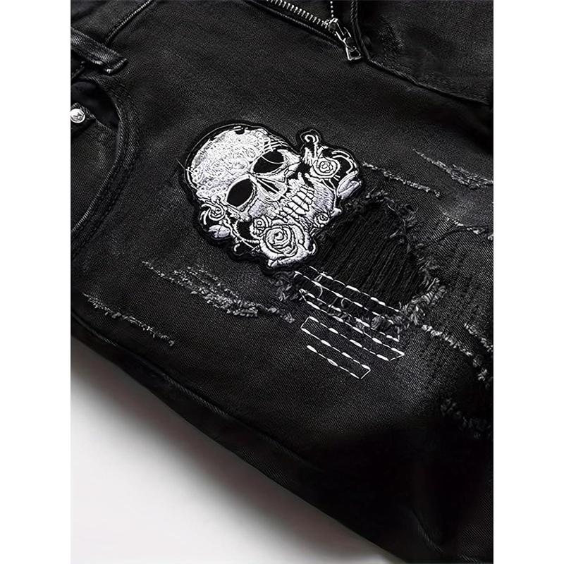 Men's Washed Slight Stretch Regular Fit Casual Jeans Men's Ripped Skinny Jeans with Zippers Men's Straight Leg Light Wash Jeans Slim Fit Distressed Denim Shorts Men's Light Stretch Slim Straight Jeans loose fit denim pant