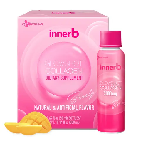 CJWellcare Innerb Glowshot Collagen - Collagen Peptides, Low-Molecular Fish Collagen Shots