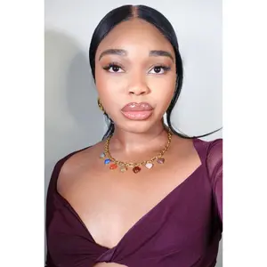 Akoma Colorful Natural Stone Heart Charm Necklace