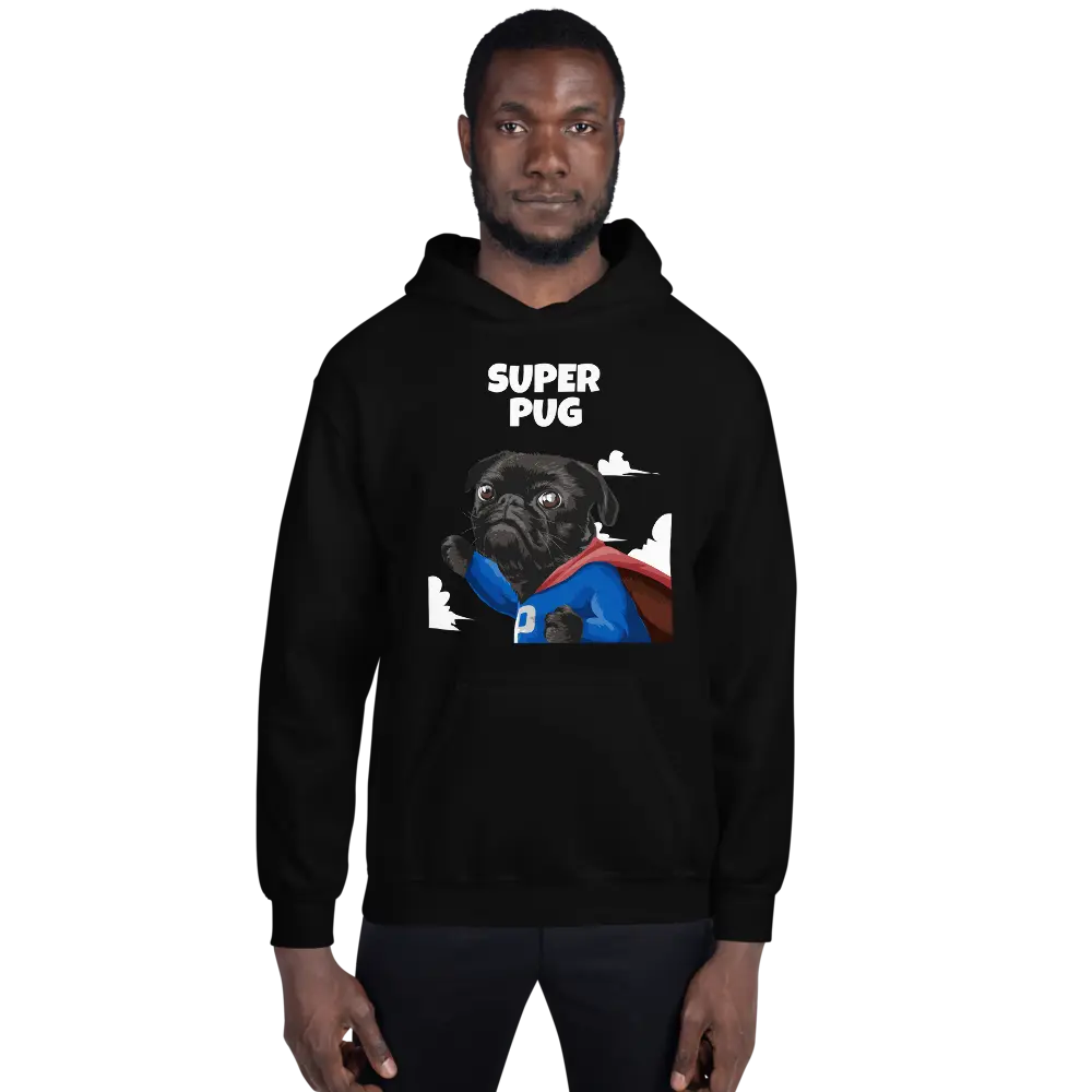 Cuddly Pug Lover's Dream, Unisex Pug Hoodie - Cozy, Stylish, and Perfect for Dog Enthusiasts