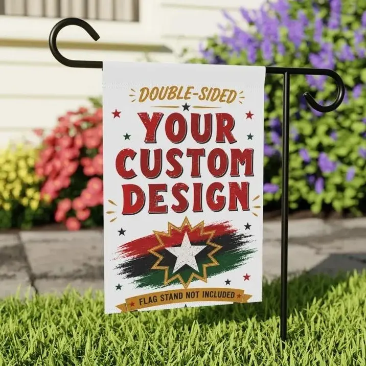 Custom Garden Flag Personalized with Your Photo, Logo or Text House Banner, Double Sided Yard Flag for Home Decor, Business Advertising & Events, 12x18 in & 24.5x32 in
