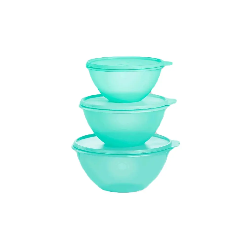 Tupperware 3pc Wonderlier Bowl Set in Mint Ice Cream