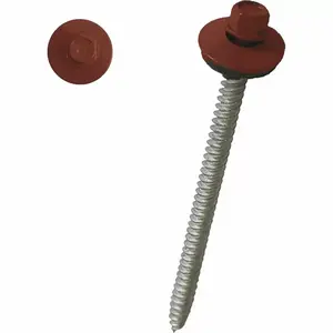 212 MAIN 3 in. Hex Head Screws, Red Ondura Fasteners with EPDM Washer, Fully Threaded for Sailing-Water Sports Equipment