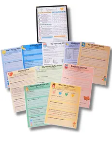 Christian Morning Routine for Kids 8+ | Faith Habit Worksheets & Daily Devotion Kit | Reusable Chore Chart System