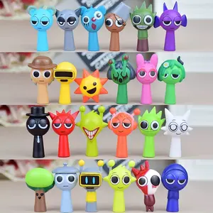 24-piece Sprunki Action Figure Set, Music Game Collection Dolls, Unique Christmas And Birthday Gifts For Adults And Children, Whimsical Art Style Statues Perfect For Car And Desktop Decorations, Holiday Gifts Toyset