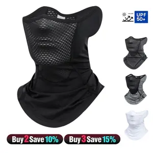 Summer Cool Ice Silk Balaclava Face Mask | Sun Protection, Breathable Mesh, Motorcycle Bike Hiking Gaiter, Anti-Dust Neck Scarf