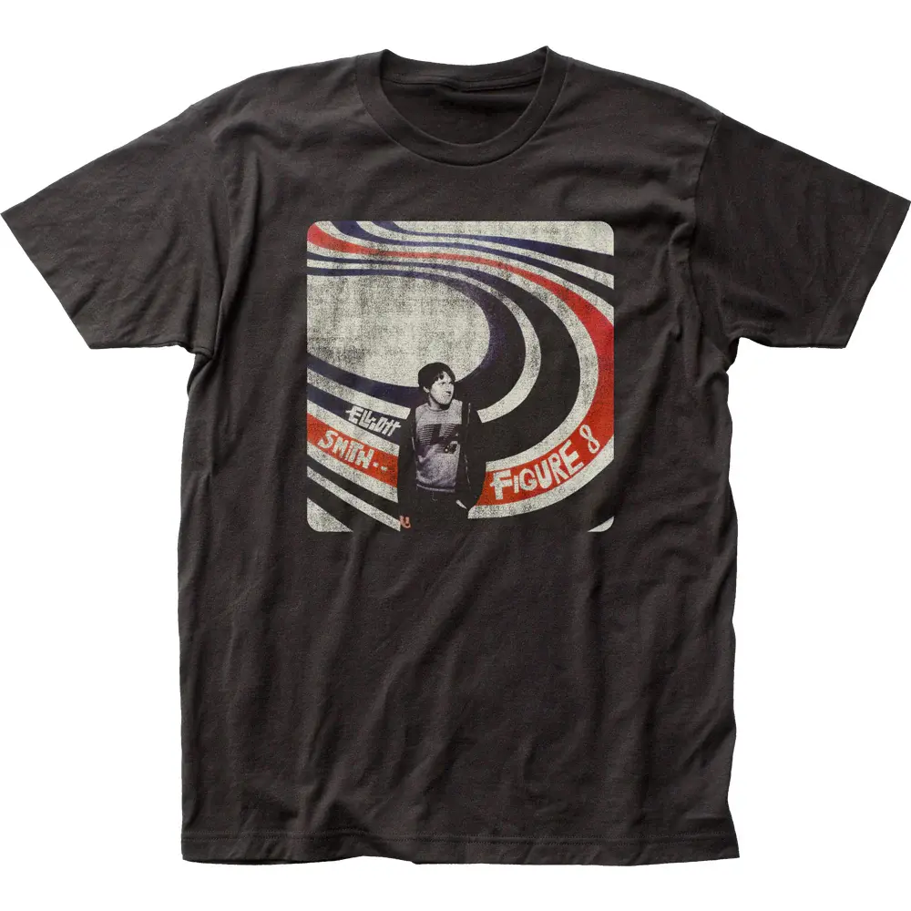 Gildan Elliott Smith Figure 8 Women's Fitted Crew Neck Short-Sleeve Cotton Casual T-Shirt, Style TH0804, Tshirt, Shortsleeve, Round Neck, Tops, Tee, Graphic Print, Retro, Oeko-Tex Safe, Casual Streetwear Top, Short Sleeves, Retro Look, All Seasons