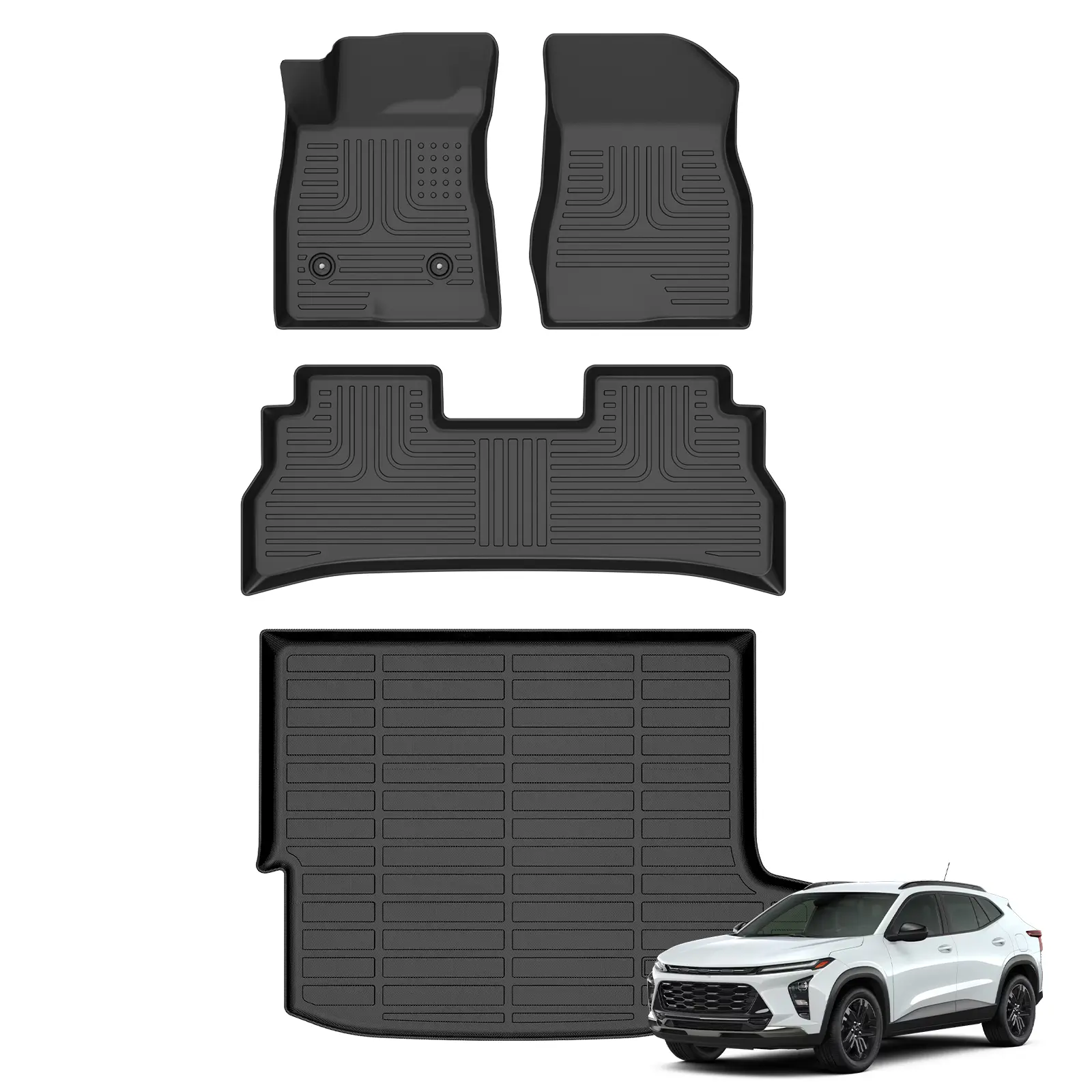COLANAT for Chevrolet Trax 2024-2026 Floor Mats Set (New Body Style), 3D Custom Fit All-Weather Protection, High-Wall Waterproof, cars accessories, auto accessories, car stuff