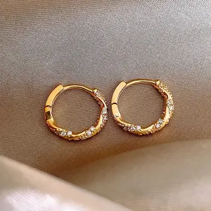 Stylish Floral Ring Earrings – Premium Gold Tone, Chic & Distinctive Hoop Ear Jewelry