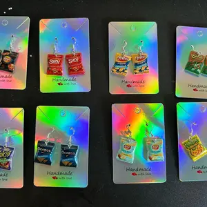 Potato chip earrings