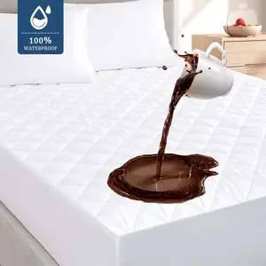 Adios Premium Extra Deep 100% Waterproof Quilted Mattress Protector Luxury Soft & Breathable Bed Cover in Standard USA Size Twin to California King