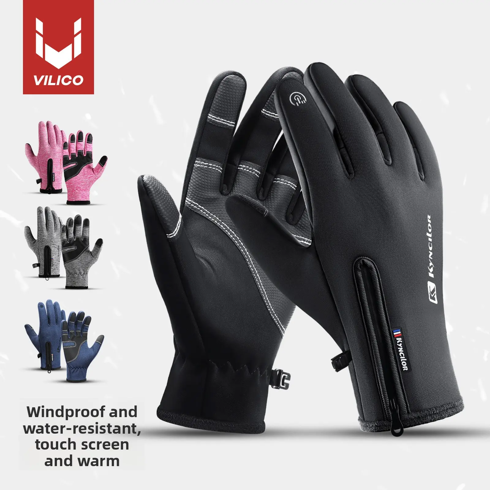 Men's Rechargeable Heated Gloves, Outdoor Warm Lined with Comfortable Non-Slip Safety Grip for Cold Weather Activities, Wholesale for Adults, Male, Fleece Lined, Mountaineering, Waterproof, Touchscreen Tips