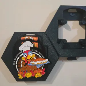 3D Printed Hexagon Hangable Medal Holder - Connectable Organiser