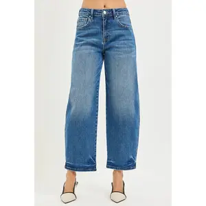 RISEN Slouchy Cropped Barrel Jeans
