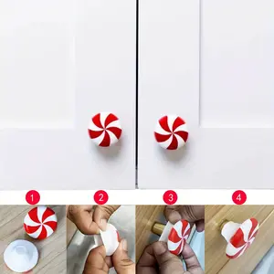 15 Piece Candy Cabinet Knob Covers, Christmas Home Office Furniture Handle Covers, Reusable Easy Install, Perfect for Weddings Birthdays