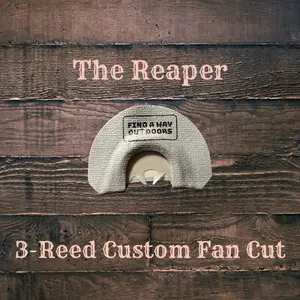 The Reaper! 3-Reed Diaphragm Turkey Call - 3-Reed Custom Fan Cut for Enhanced Sound Quality