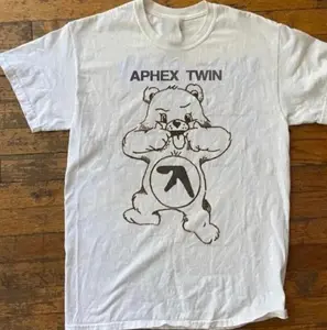 Aphex Twin Bear White Short Sleeve Tee Unisex Shirt All Size