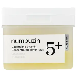 Numbuzin No.5 Glutathione Vitamin Concentrated Toner Pads, 70 Pads, 6.08 fl oz (180 ml)