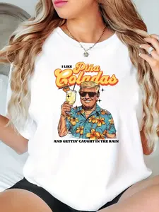 [TEA-SHOP]Vibrant Cartoon Print Short Sleeve Crew Neck Tee for Women - Soft Medium Stretch Polyester Fabric, Machine Washable, Full Sizes, For Men, For Women, Unisex Apparel Relaxed Fit Printed In The USA.