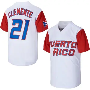 Men’s 3D Printed Classic Baseball Jersey – Puerto Rico #21 Tribute, Retro World Game Style, Throwback Sports Shirt BSGN