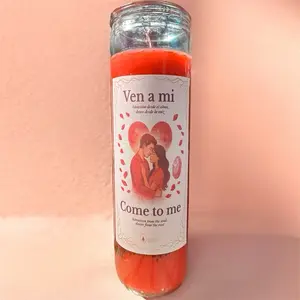 Ven a mi Candle - Attraction from the Soul Desire from the Heart - Romantic Red Candle for Love and Affection