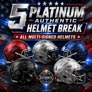 5 Platinum Authentic Break! All Multi-Signed Helmets! Pick Your Team.