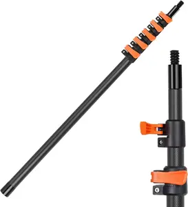 24FT Carbon Fiber Telescoping Pole - Multi-Purpose Extension Pole for Cleaning, Painting, Dusting, High Reach Tasks