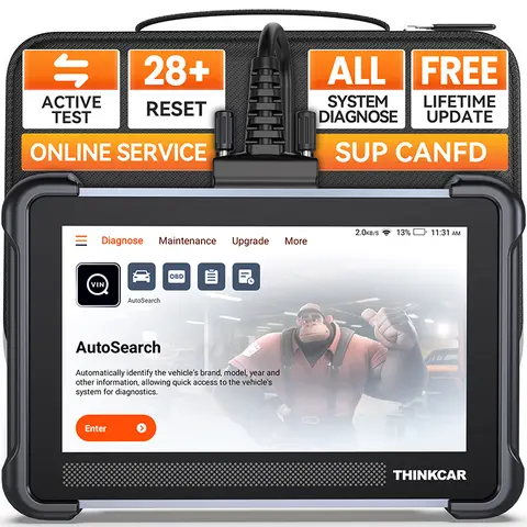 【toolupgrade】THINKCAR 672  Wire OBD2 Scanner Free Lifetime Upgrade, Thinkscan TK672 Bidirectional Scan Tool, Full System Automotive Diagnostic Tool, Scanner for Car with Action Test, 28 Reset, CAN FD