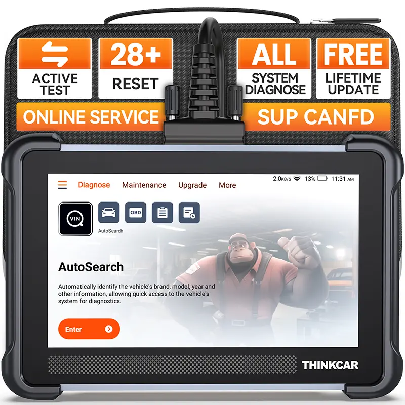 【summerfinds】THINKCAR 672  Wire OBD2 Scanner Free Lifetime Upgrade, Thinkscan TK672 Bidirectional Scan Tool, Full System Automotive Diagnostic Tool, Scanner for Car with Action Test, 28 Reset, CAN FD
