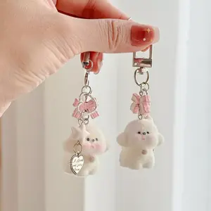 Cute 3D Bear Keychain for Phone & Bag – Kawaii Teddy Bear Charm Pendant | Adorable Mini Bag Accessory | Cute Phone Hanging Keychain Gift for Girls