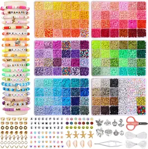 10800pcs Polymer Clay Beads Kit for Bracelet Making - 108 Colors with Accessories Halloween Gifts