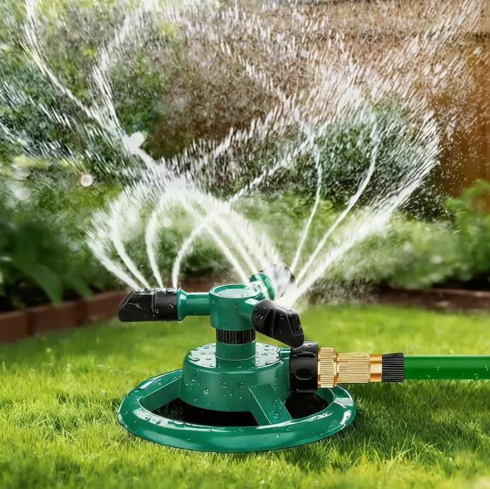 Durable 360-Degree Automatic Rotating Sprinkler Head | No Battery Needed, Ideal for Lawn & Garden Irrigation, Garden Watering Solution