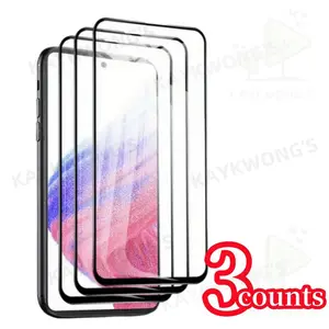 KAYKWONG'S Tempered Glass Phone Screen Protector, 3 Counts HD Anti-scratch Phone Screen Protective Film, Phone Accessories Compatible with Samsung S20 S21 S22 S23 S24 Ultra