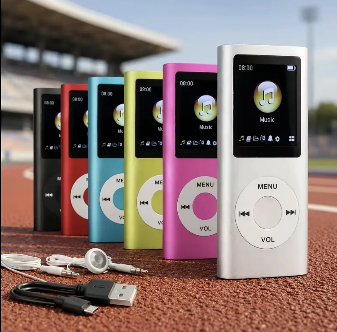Portable MP3/MP4 Player with 128GB Expandable Memory, Lossless Audio-Video Playback, E-Book/Photo Browsing, LCD Screen, Durable Aluminium Body, for Music Travel Offline Use, Ideal Holiday Gift (SD Card Not Included)