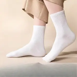 Socks Soft Cotton Seamless School Socks for Girls   Sox White Black Navy Calf Socks