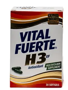 Vital Fuerte H3 Daily Multivitamin Softgels, 30-Count Dietary Supplement - Immunity Boost, Energy Support, Mineral Blend, Antioxidant Benefits - Health & Nutrition Healthcare Aid for Outdoor Activities