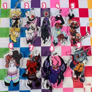 Dandy’s world inspired acrylic keychains, wave 2!