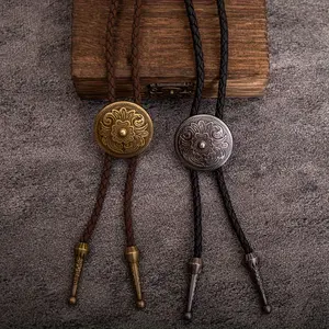 1 piece of the popular simple lady's necklace with pattern symbols. It is a bolo tie collar rope, a bolo leather necklace.