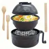 1 Ramen Bowl Set - Microwave Safe Noodle Cooker with Spoon, Chopsticks & Fork - Durable, Stylish & Portable - Perfect for RV, Camping, Picnic, Kitchen & Dorm - College Students, Dinnerware Set, Tableware Sets, Kitchen Supplies Tableware