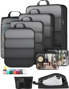 【DEALS FOR YOU】Veken 9/11Pcs Compression Packing Cubes, Life-Saving Expandable Travel Organizer Bags, Cut Half Your Luggage Mess, Durable Space Saver Pouches with Extra Toiletry Bag for Trip Clothing