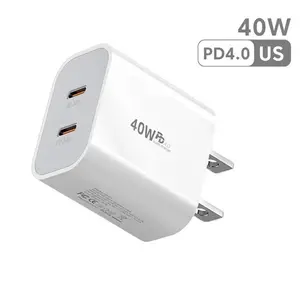 40W USB C Wall Charger Block Type C Fast Charging Cube Brick Box For iPhone