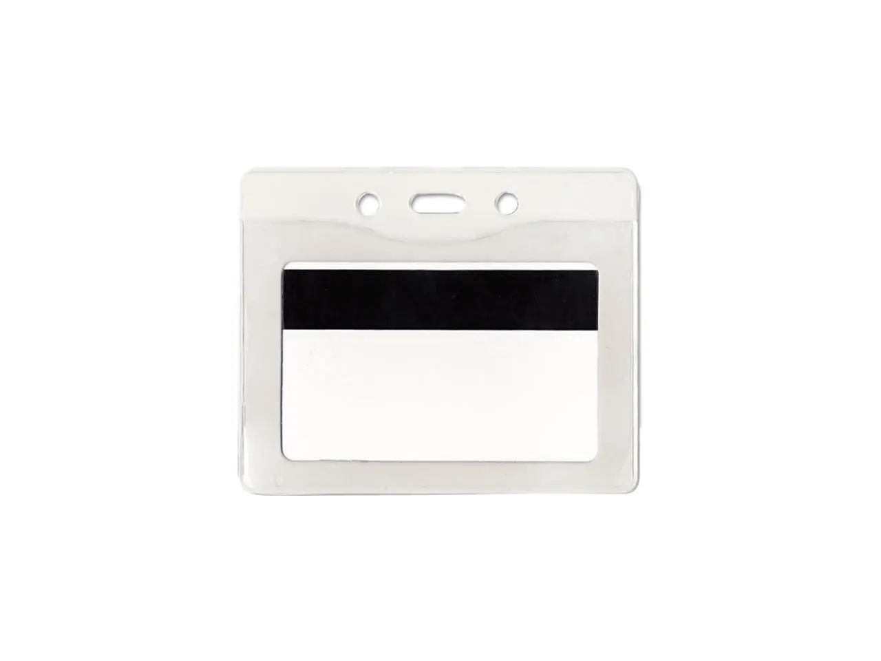 Advantus 75411 Security ID Badge Holder, Horizontal, 3 7/8w x 2 5/8h, Clear, 50/Box