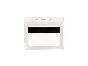 Advantus 75411 Security ID Badge Holder, Horizontal, 3 7/8w x 2 5/8h, Clear, 50/Box