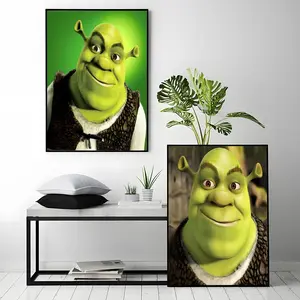 animated movie Shrek Poster HD Heavy-Duty Self-Adhesive Waterproof Wall Decor – Tool-Free Install, Durable & Reusable Conceals Wall Flaws | Elevates Home Style | Ideal for Living Rooms, Bathrooms & Kitchens
