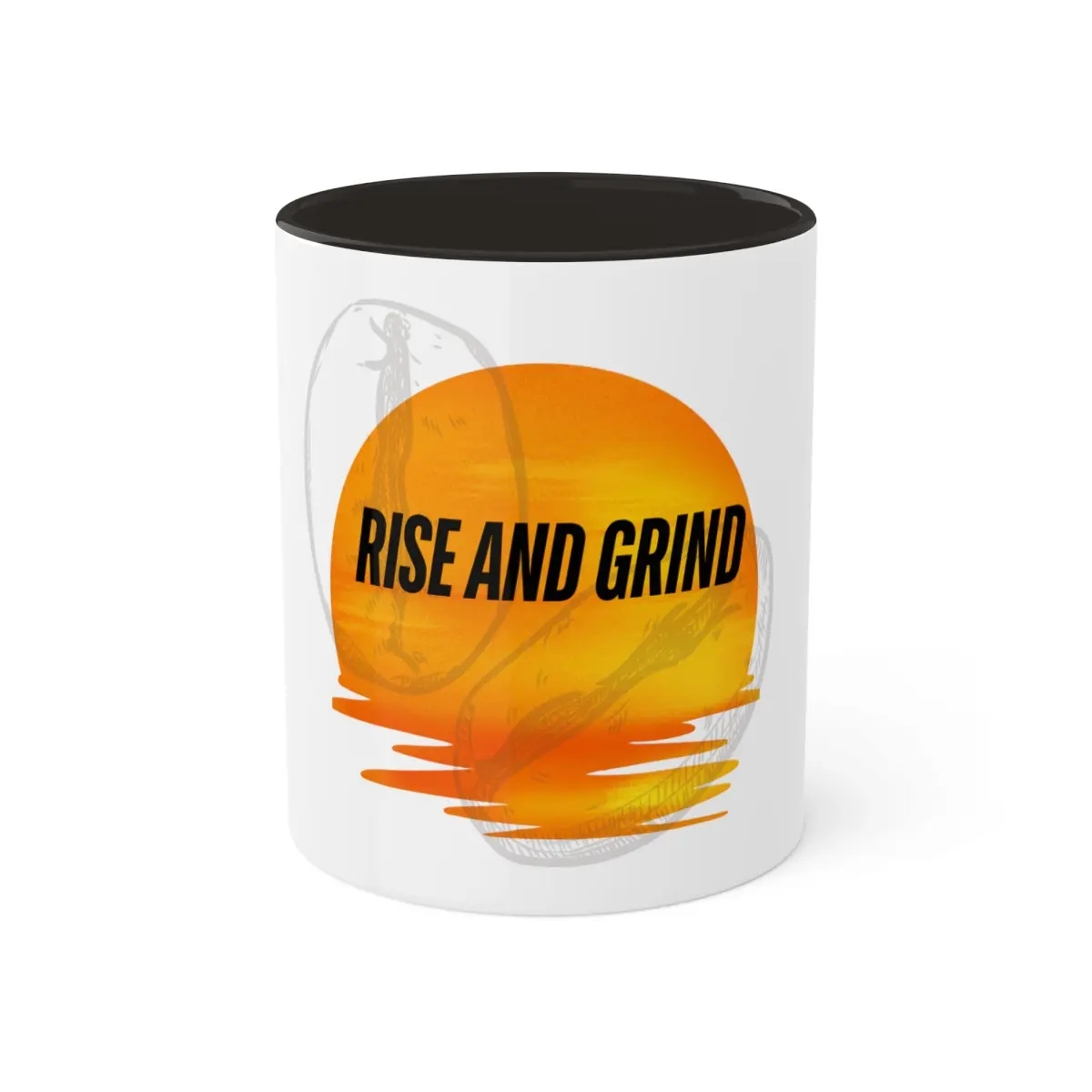 Rise & Grind, Sip & Smile Mug Collection, 11oz Ceramic Drinkware